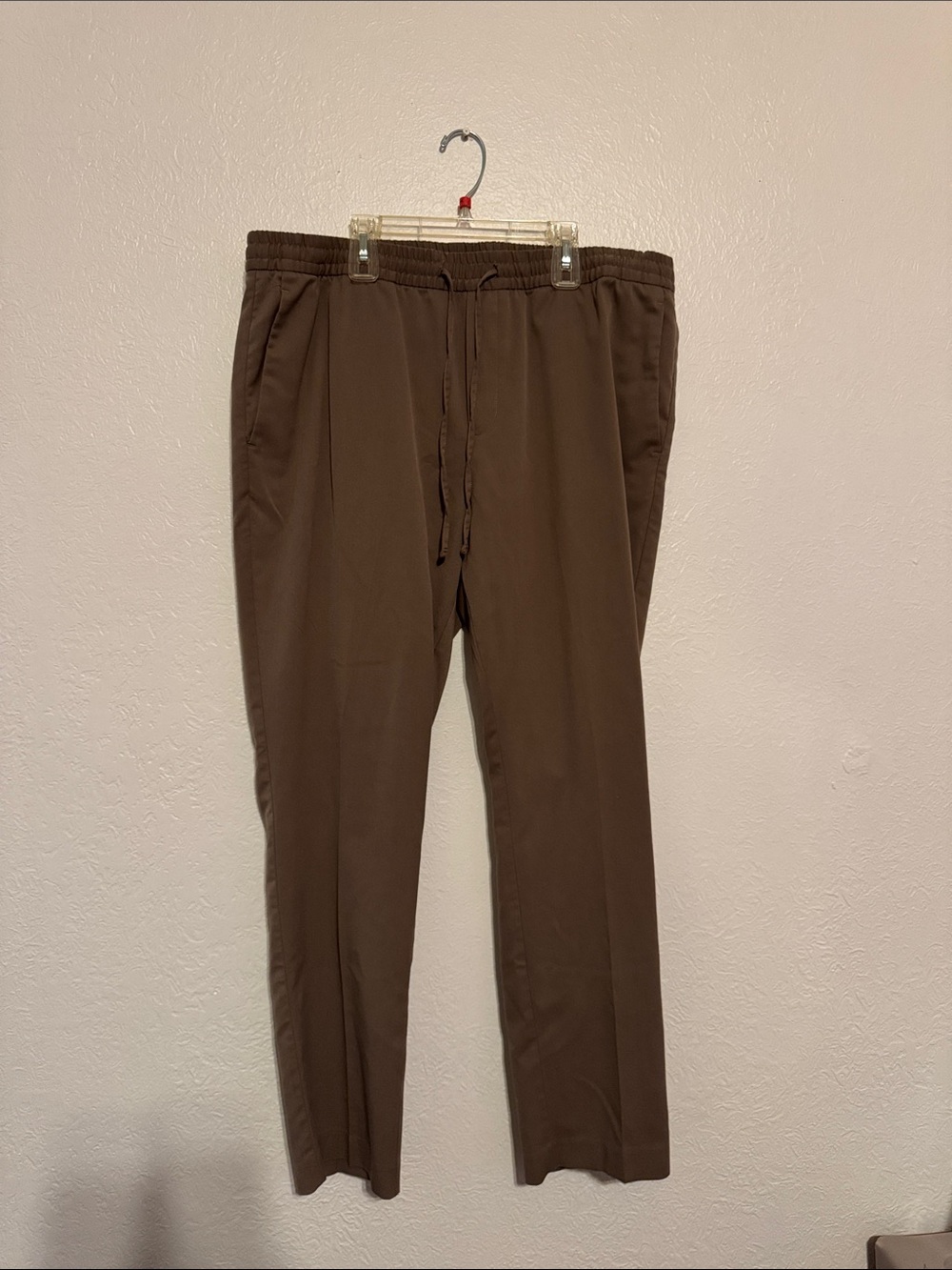 H&M Men's Drawstring Chinos in Dark Brown